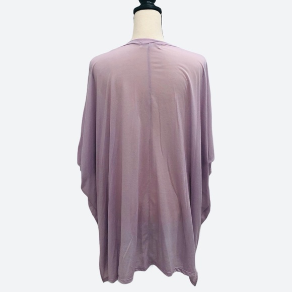 PIPER & SPARROW MAUVE/PINK V NECK OVERSIZED SHIRT - Picture 6 of 10